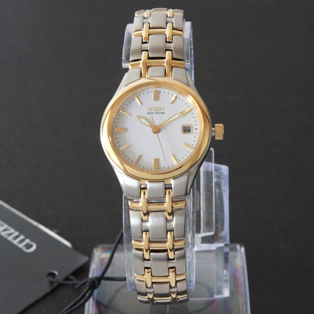 Eco Drive Women's Silhouette Calendar Two Tone 25mm - Picture 3 of 12